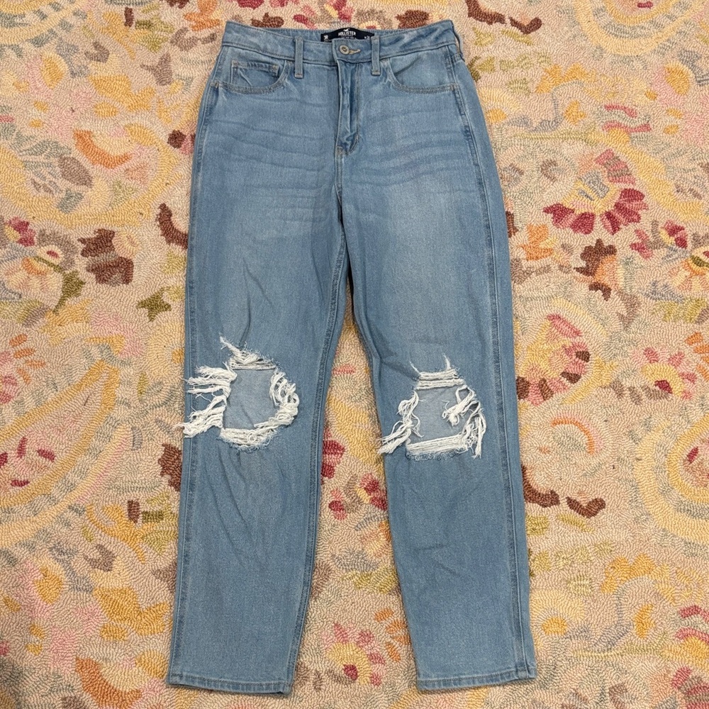 Hollister Light Blue Distressed Jeans